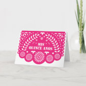 ホットピンクパペルピカドミカンスアニョス 招待状 (正面)