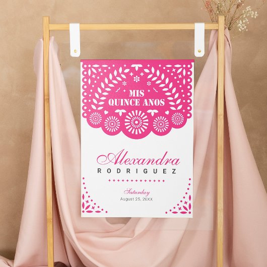 ホットピンクパペルピカドミリカンスアニョスのポスター ポスター