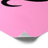 ホットピンクパンク女の子らしい女の子華美ハート ポスター (角)