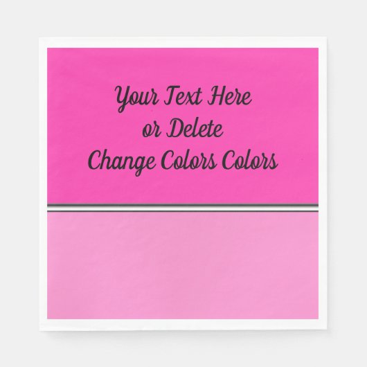 ホットピンクパーソナライズされたのナプキン スタンダードランチョンナプキン (正面)