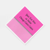 ホットピンクパーソナライズされたのナプキン スタンダードランチョンナプキン (角)