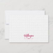 ホットピンクパーソナライズされたニットステッチノートカード ノートカード (正面)