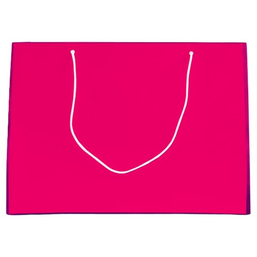 ホットピンクパープルエッジ抱き枕 – カスタマイズ可能 ラージペーパーバッグ (正面)