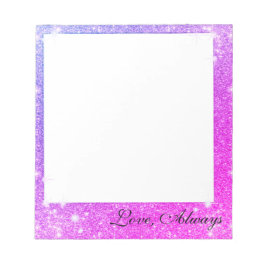 ホットピンクパープルグリッタースパークルフェイクテクスチャ ノートパッド