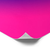 ホットピンクパープルダークブルーとブラックグラデーション ポスター (角)