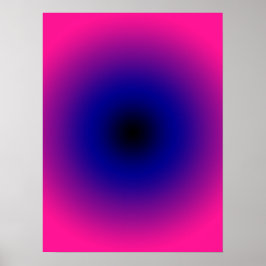 ホットピンクパープルダークブルーとブラックグラデーション ポスター