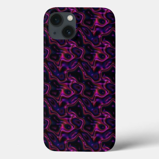 ホットピンクパープルブラック旋回パターン Case-Mate iPhoneケース (裏面)