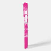 ホットピンクパームツリーマゼンタ明るい赤紫色 モノグラムの Case-Mate iPhoneケース (裏面 / 左)