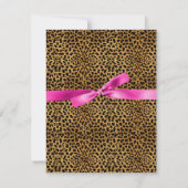 ホットピンクヒョウ写真甘い16誕生日パーティー 招待状 (裏面)