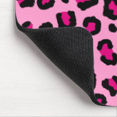 ホットピンクヒョウ印刷モノグラム マウスパッド (コーナー)