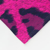 ホットピンクヒョウ印刷名前をカスタムする毛布 フリースブランケット (角)