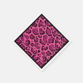 ホットピンクヒョウ印刷用紙ナプキン スタンダードカクテルナプキン (角)