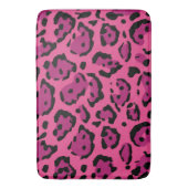 ホットピンクヒョウ印刷 バスマット (正面縦)