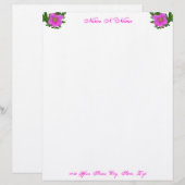 ホットピンクビーチバラレターヘッド レターヘッド (正面/裏面)