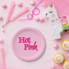 ホットピンクピンク紙プレート ペーパープレート
