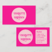 ホットピンクファッションスタイリスト 名刺 (正面/裏面)