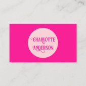 ホットピンクファッションスタイリスト 名刺 (正面)