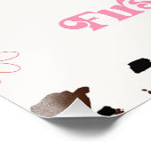 ホットピンクファーストRodeo 1stバースデーウェルカムサイン フォトプリント (角)