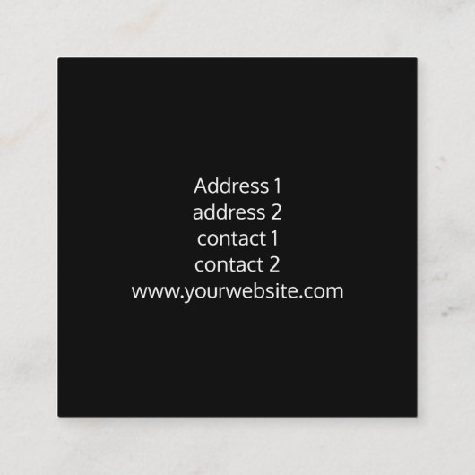 ホットピンクフェイクの金ゴールドパイナップルモノグラム スクエア名刺 (裏面)