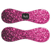 ホットピンクフェイクグリッタースパークルモノグラム名 ソフトボール (パネル)