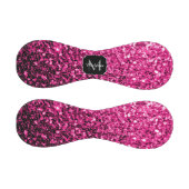 ホットピンクフェイクグリッタースパークルモノグラム名 野球ボール (パネル)