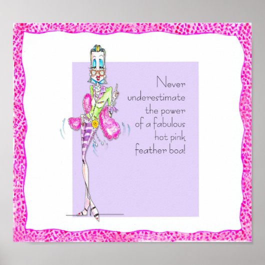 ホットピンクフェザーBoaポスター ポスター (正面)