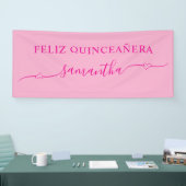 ホットピンクフェリズキンセアニラハートスワッシュ名 横断幕 (トレードショー)