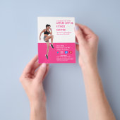 ホットピンクフォトジムパーソナルトレーナーフィットネスフライヤー チラシ (手)