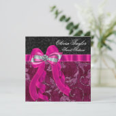 ホットピンクフューシャの誕生日パーティー 招待状 (スタンド正面)