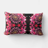 ホットピンクフラクタルフローラ ランバークッション (正面)