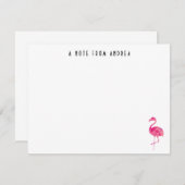 ホットピンクフラミンゴパーソナライズされたノートカード 招待状 (正面/裏面)