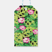 ホットピンクフラミンゴ熱帯葉パーティーギフトお願い ギフトタグ (裏面)