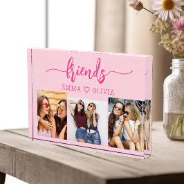 ホットピンクフレンズ3フォトフレンドシップコラージュ フォトブロック
