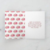 ホットピンクフローラカボチャ誕生日 カード (内部)
