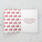 ホットピンクフローラカボチャ誕生日 サンキューカード (内部)