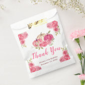 ホットピンクフローラカボチャ誕生日 フェイバーバッグ (封をした状態)