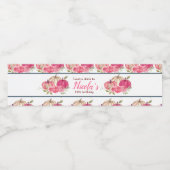 ホットピンクフローラカボチャ誕生日 ペットボトルラベル (シングルラベル)