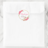 ホットピンクフローラカボチャ誕生日 ラウンドシール (バッグ)