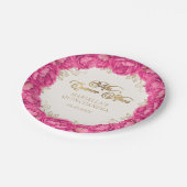 ホットピンクフローラキンセアニェラ ペーパープレート (アングル)