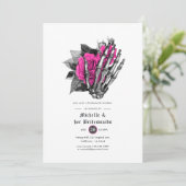 ホットピンクフローラゴシック花嫁昼食会 招待状 (スタンド正面)