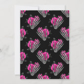 ホットピンクフローラゴシック花嫁昼食会 招待状 (裏面)