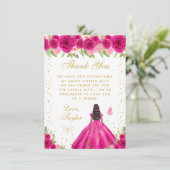 ホットピンクフローラダークスキンプリンセスSweet sixteen サンキューカード (スタンド正面)