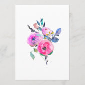 ホットピンクフローラヴィンテージウェディングバー メニュー (裏面)