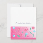 ホットピンクフローラ保存日 セーブザデート (裏面)