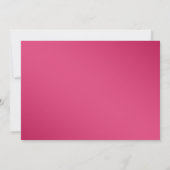 ホットピンクフローラ結婚のブライダルシャワーへの招待 招待状 (裏面)