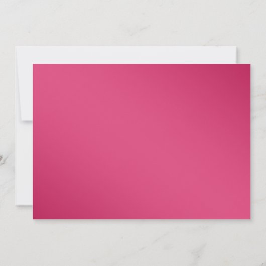 ホットピンクフローラ結婚のブライダルシャワーへの招待 招待状 (裏面)