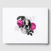 ホットピンクフローラ結婚ゴシック ゲストブック (裏面)