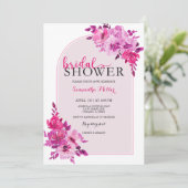 ホットピンクブライダルシャワーアイディア 招待状 (スタンド正面)