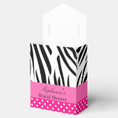 ホットピンクブライダルシャワー付き白黒ゼブラ フェイバーボックス (オープン)