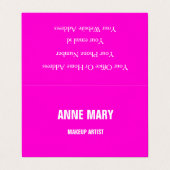 ホットピンクブライトカラフルの結婚かわいいシックガーリー 名刺 (外部フラット)